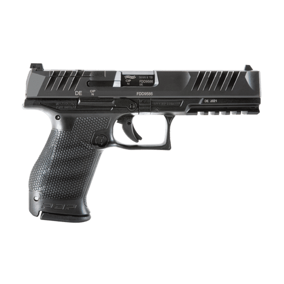 5-inch Walther PDP compact 9mm handgun, black.